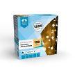 Crystalline toldható led jégcsapfüzér, 2 x 0,9 m, 138 db meleg fehér LED, fekete kábel