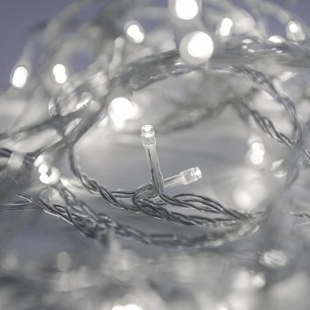   Crystalline toldható LED fényfüzér, 4 m, 50 db hideg fehér LED, átlátszó kábel