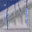 Stiria jégcsapfüzér, átlátszó kábel, hideg fehér szín, 65 LED, 2 x 0,5 m