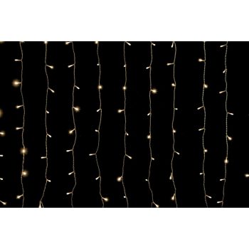   Crystalline toldható LED fényfüggöny 2,0 x 2,5 m, 500 db meleg fehér LED, átlátszó kábel