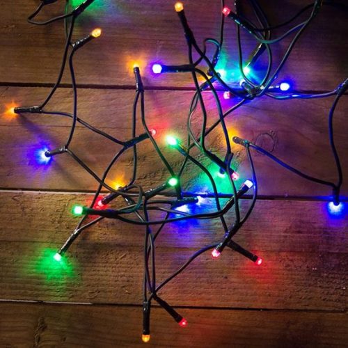 LED fényfüzér, multi, 120 LED, 9,6 m
