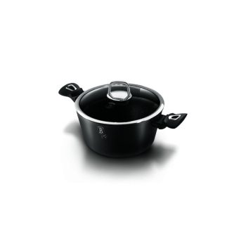   Berlinger Haus Black Silver Collection magas lábas márvány bevonattal, fedővel, 20 cm