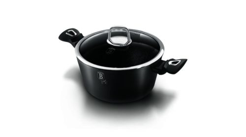 Berlinger Haus Black Silver Collection magas lábas márvány bevonattal, fedővel, 20 cm