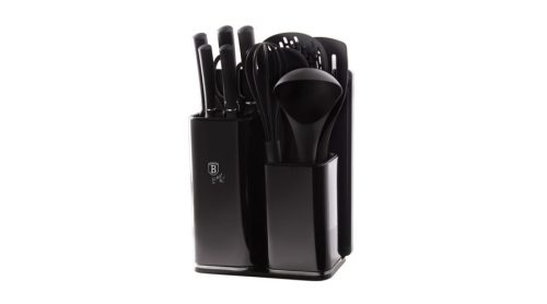 Berlinger Haus Metallic Carbon Line 13 részes konyhai készlet késekkel, kiszedőkkel és vágódeszkával