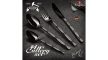 Berlinger Haus 6 személyes rozsdamentes acél evőeszköz készlet,fekete színben,különleges mintával,fe