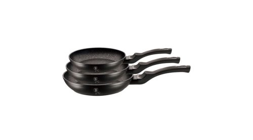 Berlinger Haus Black Silver Collection 3 részes serpenyőkészlet márvány bevonattal
