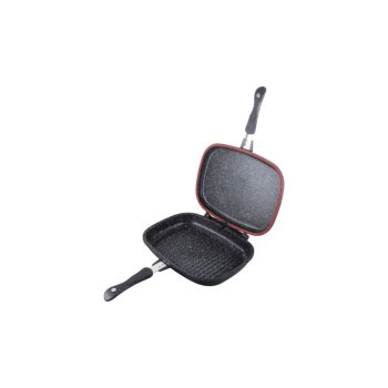   Berlinger Haus Granit Diamond Line dupla indukciós grill serpenyő márvány bevonattal, nagy, fekete-n