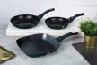 Berlinger Haus Emerald Collection 3 részes serpenyőkészlet grill serpenyővel, titán bevonattal