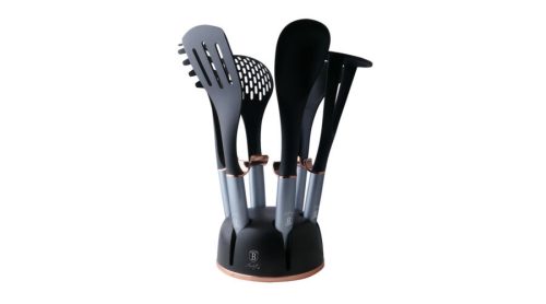 Berlinger Haus Moonlight Collection 7 részes nylon konyhai eszköz készlet állvánnyal