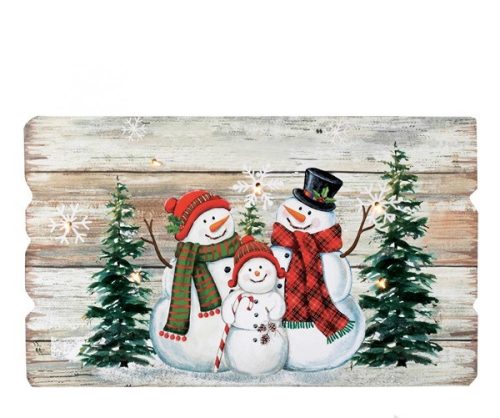 Beltéri világító fa kép, 6 db LED, meleg fehér