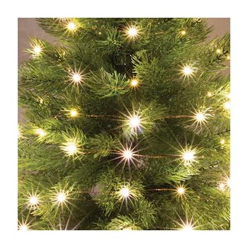   Beltéri elemes mikro fényfüzér, meleg fehér színben, 20 LED