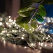 Beltéri elemes mini fényfüzér, hideg fehér, 20 LED