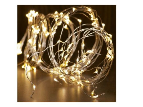 Kül és Beltéri fényfüzér köteg, meleg fehér színben, 120 LED