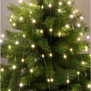   Kül és Beltéri fényfüzér köteg, meleg fehér színben, 200 LED