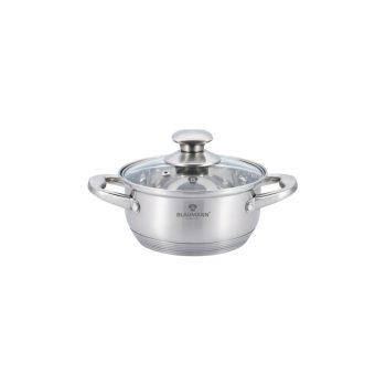   Blaumann Satin Gourmet Line rozsdamentes acél lábas fedővel, 28 cm, 7 literes, szatén