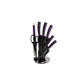   Berlinger Haus Purple Eclipse Collection 8 részes késkészlet titán bevonattal, állvánnyal, lila
