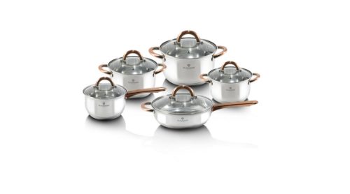 Blaumann Gourmet Line 10 részes rozsdamentes acél edénykészlet réz színű fogókkal