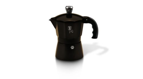 Berlinger Haus Metallic Line Shine Black Edition 3 személyes kotyogós kávéfőző, fekete