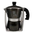 Berlinger Haus Metallic Line Shine Black Edition 3 személyes kotyogós kávéfőző, fekete