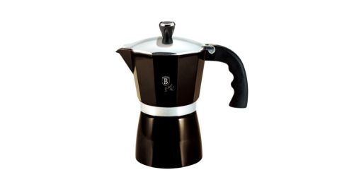 Berlinger Haus Metallic Line Shine Black Edition 6 személyes kotyogós kávéfőző, fekete