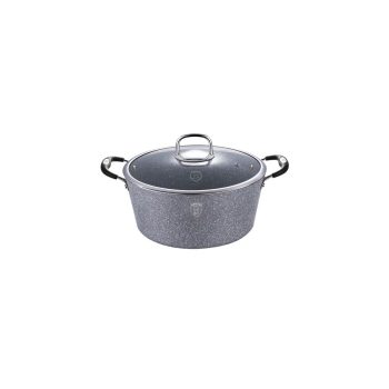   Berlinger Haus Stone Touch Line magas lábas kő hatású márvány bevonattal, szilikon fogókkal, fedővel