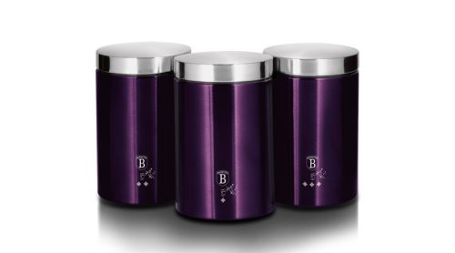 Berlinger Haus Purple Eclipse Collection 3 db-os tárolódoboz készlet külső metál bevonattal, lila