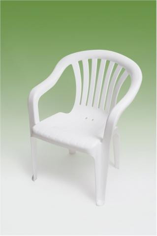 Paris műanyag kerti szék közepes támlás fehér - Flair