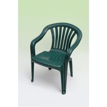 Paris műanyag kerti szék közepes támlás zöld - Flair