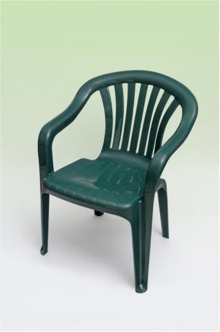 Paris műanyag kerti szék közepes támlás zöld - Flair