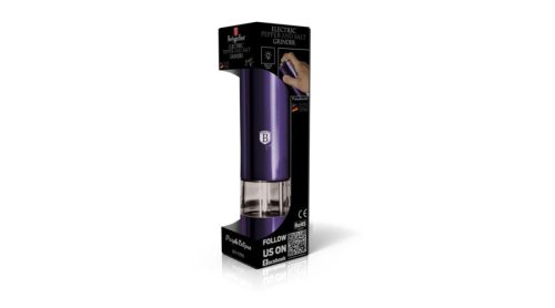 Berlinger Haus Purple Eclipse Collection elektromos fűszermalom metál külső bevonattal, LED fénnyel,