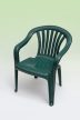 Paris műanyag kerti szék közepes támlás zöld - Flair