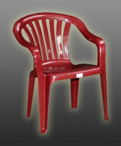 Paris műanyag kerti szék közepes támlás bordó - Flair