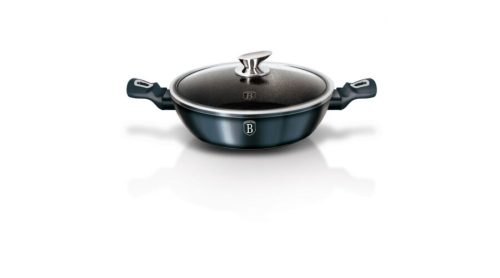 Berlinger Haus Metallic Aquamarine Line lábas márvány bevonattal, metál külső bevonattal, fedővel, 2