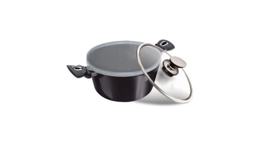 Berlinger Haus Carbon Pro Collection magas lábas márvány bevonattal, kétféle fedővel, 24 cm
