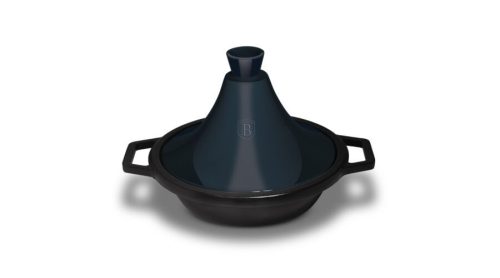 Berlinger Haus Metallic Aquamarine Line öntöttvas tajine edény márvány bevonattal, zománcozott tetőv