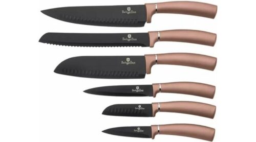 Berlinger Haus Metallic Rosegold Line 6 db-os késkészlet titán bevonattal, fekete/rosegold