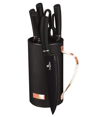 Berlinger Haus Black Rose Collection 7 részes késkészlet állvánnyal, tapadásmentes bevonattal