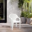 Chicago műanyag kerti szék magas támlás fehér - Flair