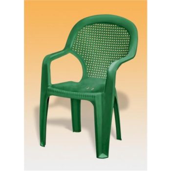 Chicago műanyag kerti szék magas támlás zöld - Flair