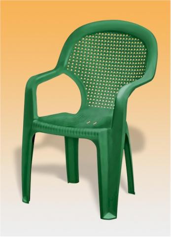 Chicago műanyag kerti szék magas támlás zöld - Flair