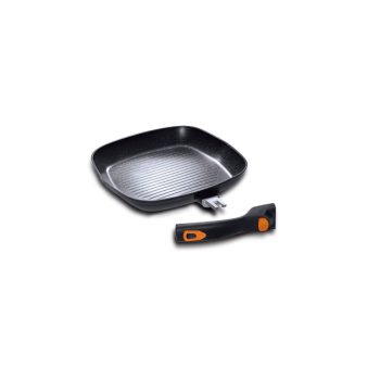   Berlinger Haus Granit Diamond Line grill serpenyő márvány bevonattal, levehető nyéllel, 28 cm