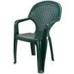 Chicago műanyag kerti szék magas támlás zöld - Flair