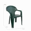 Chicago műanyag kerti szék magas támlás zöld - Flair