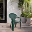 Chicago műanyag kerti szék magas támlás zöld - Flair