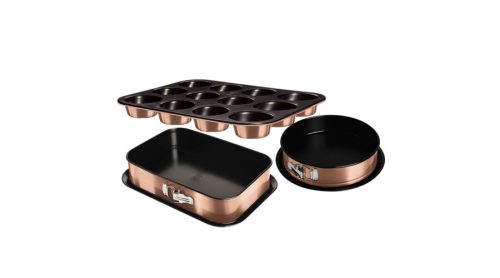 Berlinger Haus Metallic Rosegold Line 3 részes tortaforma készlet titán bevonattal, metál külső bevo