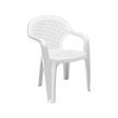 Chicago műanyag kerti szék alacsony támlás fehér - Flair