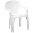Chicago műanyag kerti szék alacsony támlás fehér - Flair