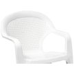 Chicago műanyag kerti szék alacsony támlás fehér - Flair