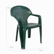 Chicago műanyag kerti szék alacsony támlás zöld - Flair