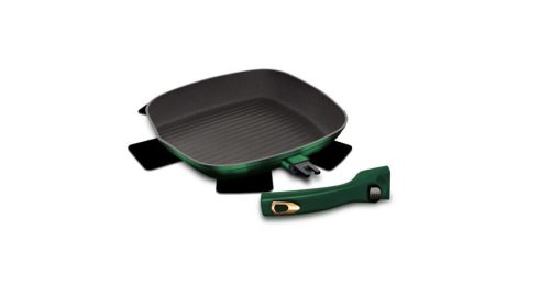 Berlinger Haus Emerald Collection grill serpenyő titán bevonattal, levehető nyéllel, 28 cm